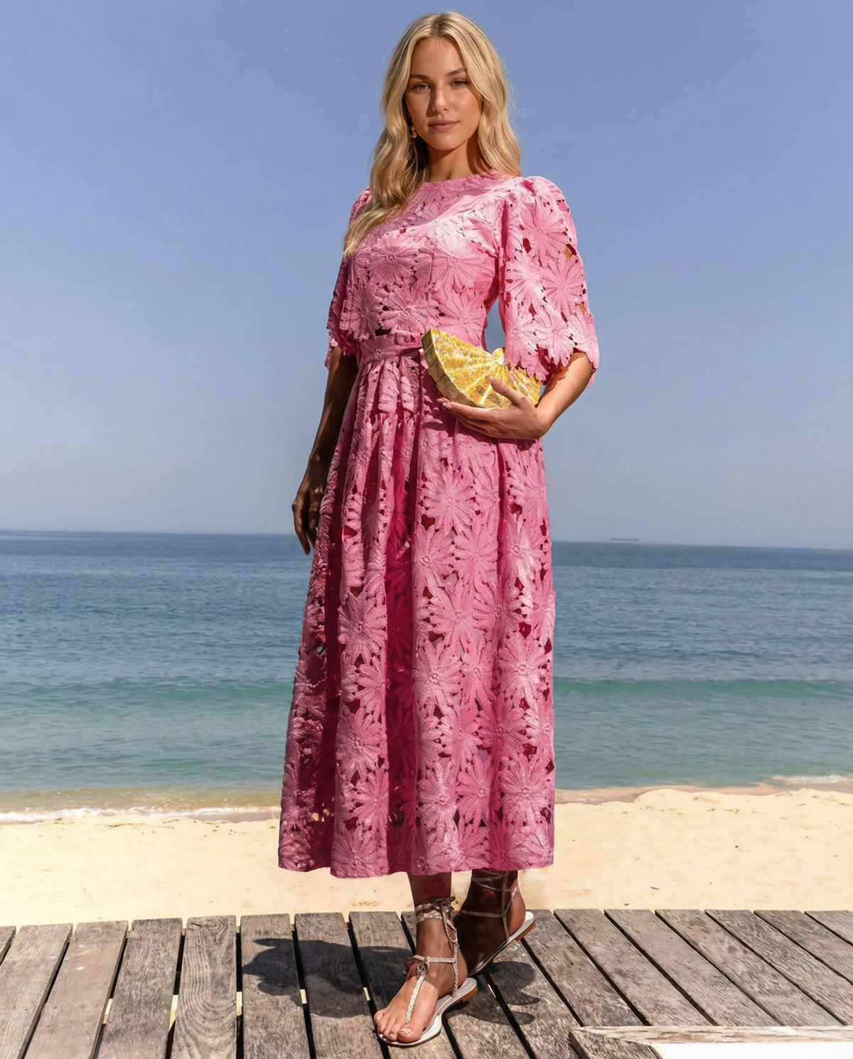 Sophie | Lace Midi Dress