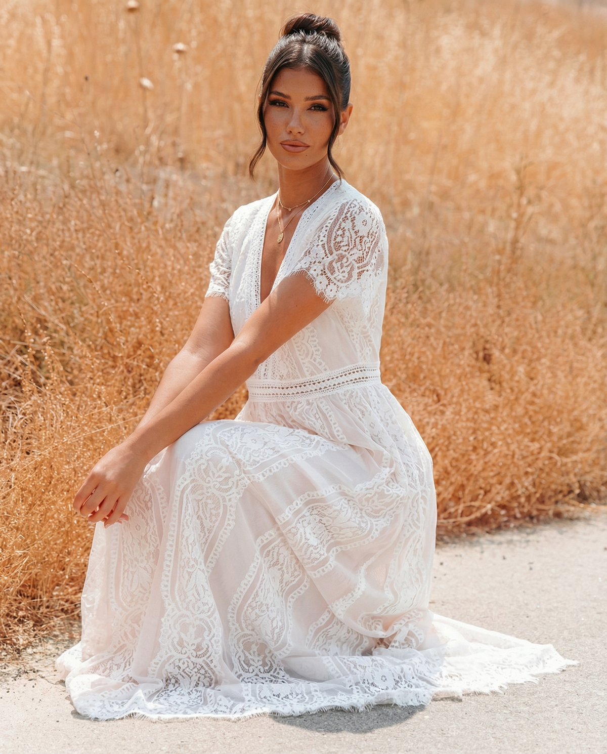 Amelie | Lace Maxi Dress