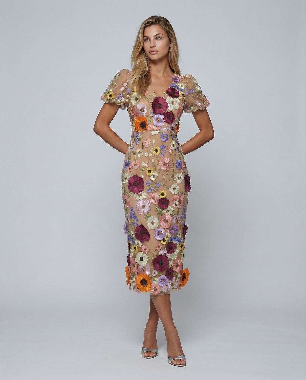 Felicity | Embroidered Midi Dress