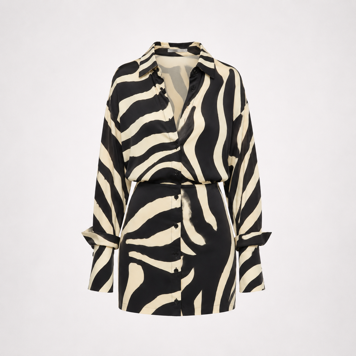 Kayla | Zebra Print Long Sleeve Mini Dress