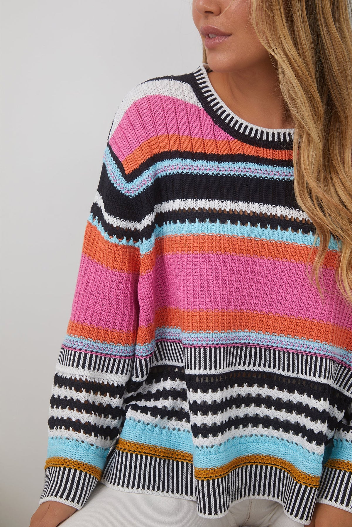 Linda | Striped Knit Top for Women