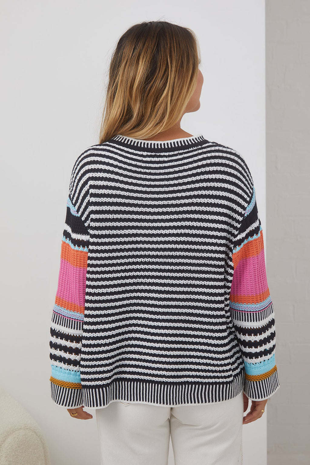 Linda | Striped Knit Top for Women