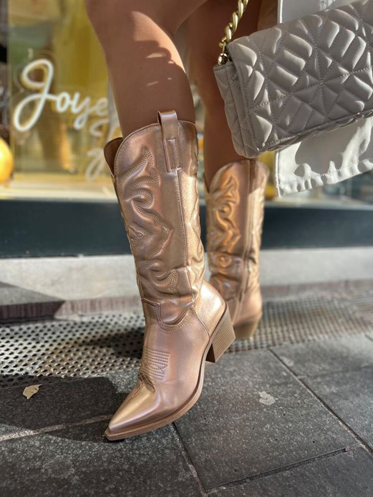 Gracie | Metallic Cowboy Boots