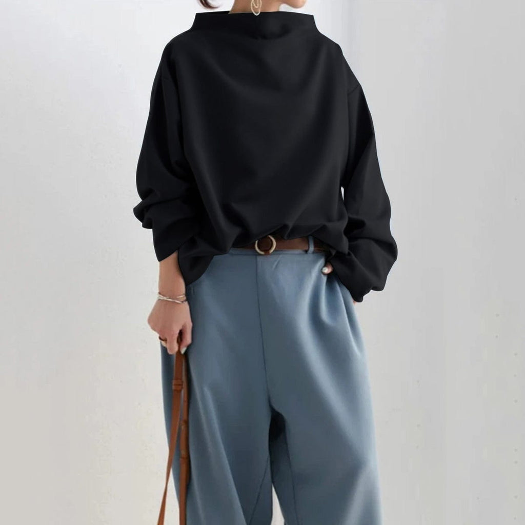 Louisette | Cashmere High-Neck Casual Top for Women
