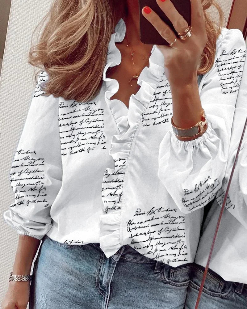 Enola | Feminine Blouse with Playful Ruffles for Women