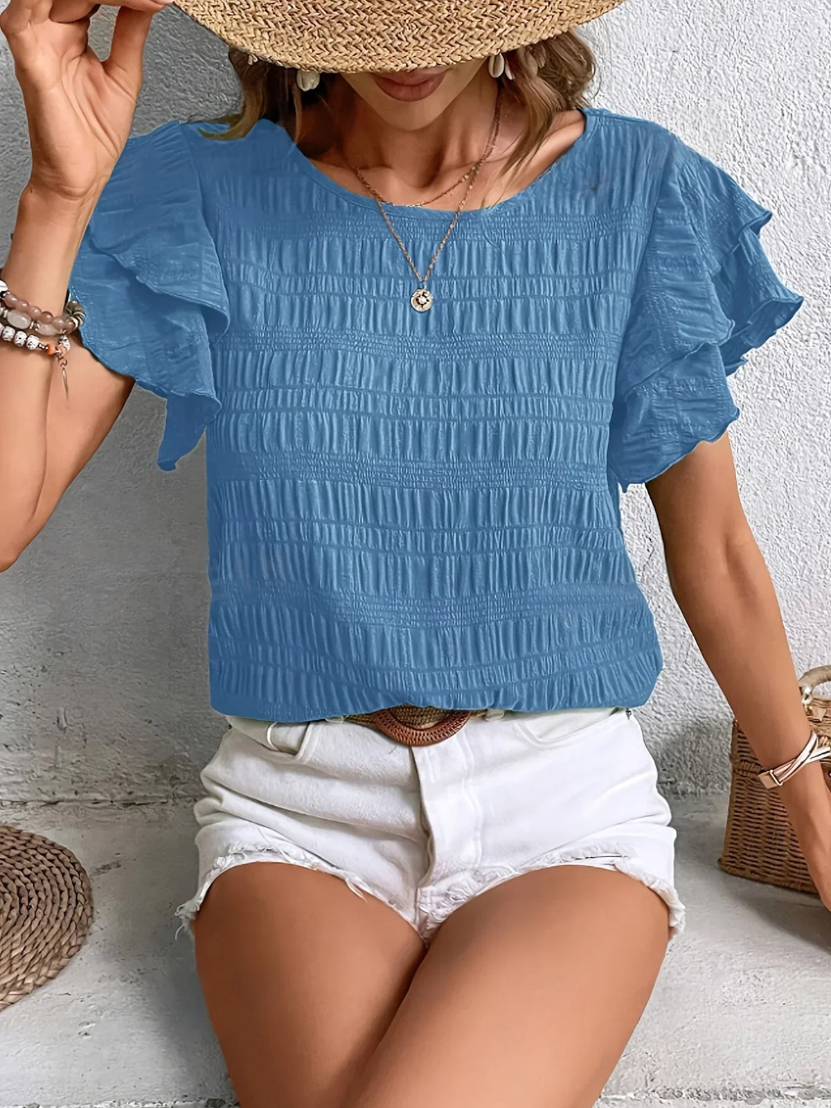 Charmaine | Light &amp; Breezy Blouse with Playful Ruffles for Women