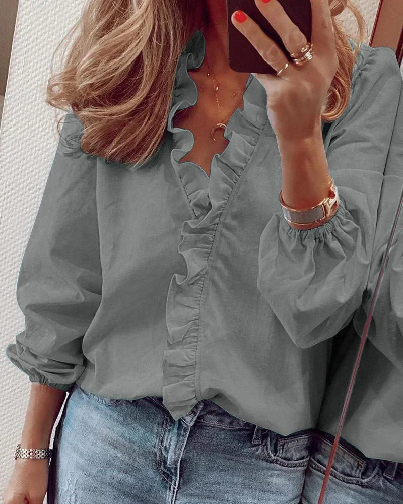 Enola | Feminine Blouse with Playful Ruffles for Women