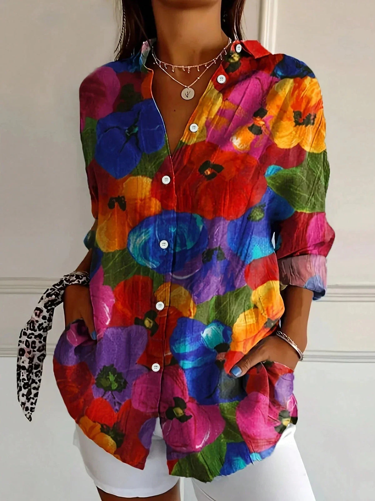 Terri | Colourful Blouse with Playful Print for Women