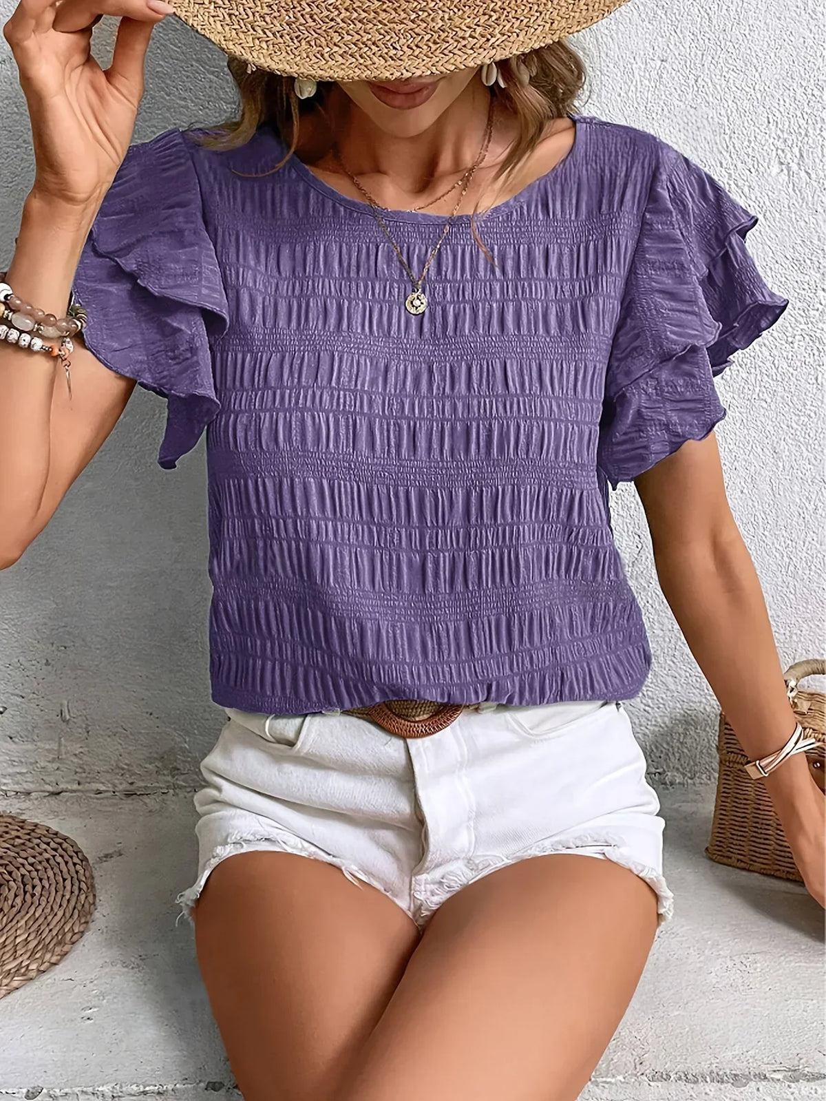 Charmaine | Light &amp; Breezy Blouse with Playful Ruffles for Women