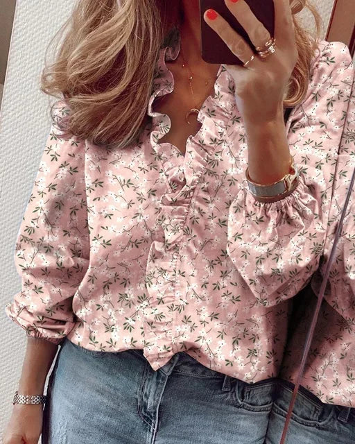 Enola | Feminine Blouse with Playful Ruffles for Women