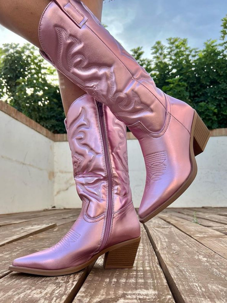 Gracie | Metallic Cowboy Boots