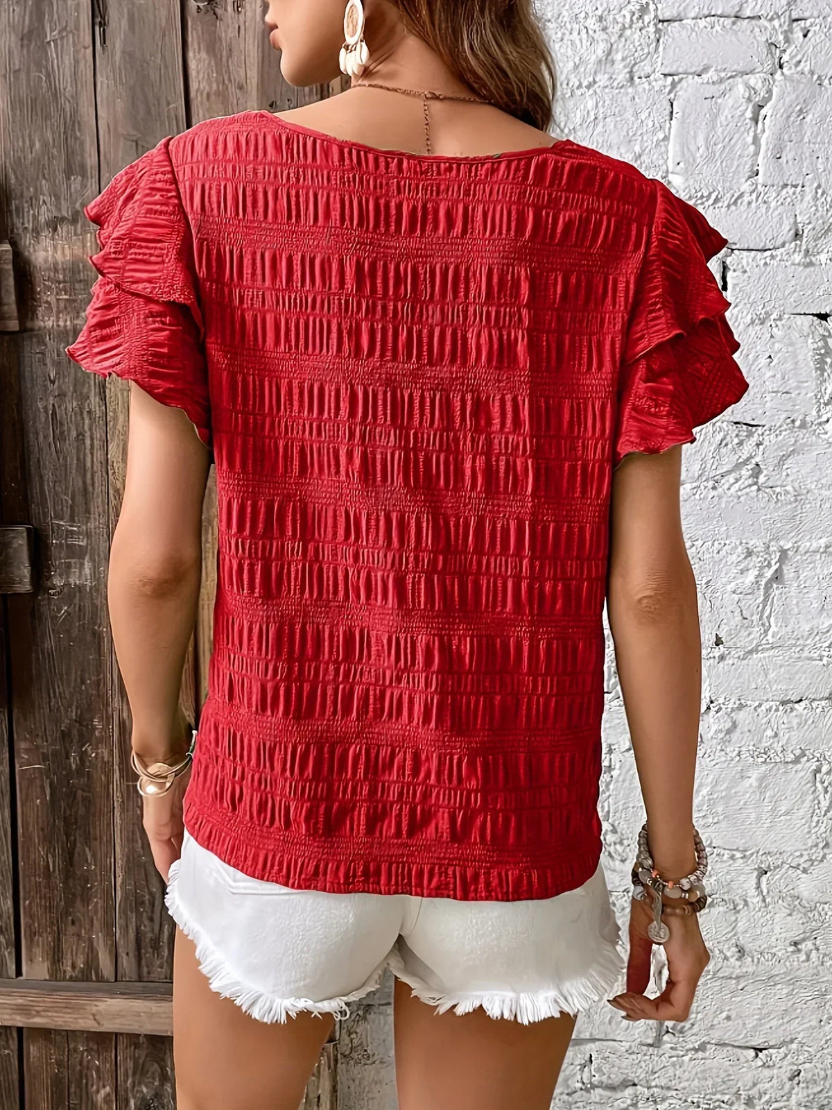 Charmaine | Light &amp; Breezy Blouse with Playful Ruffles for Women