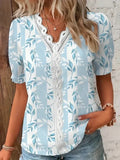 Joann | Floral Lace V-Neck Blouse for Women