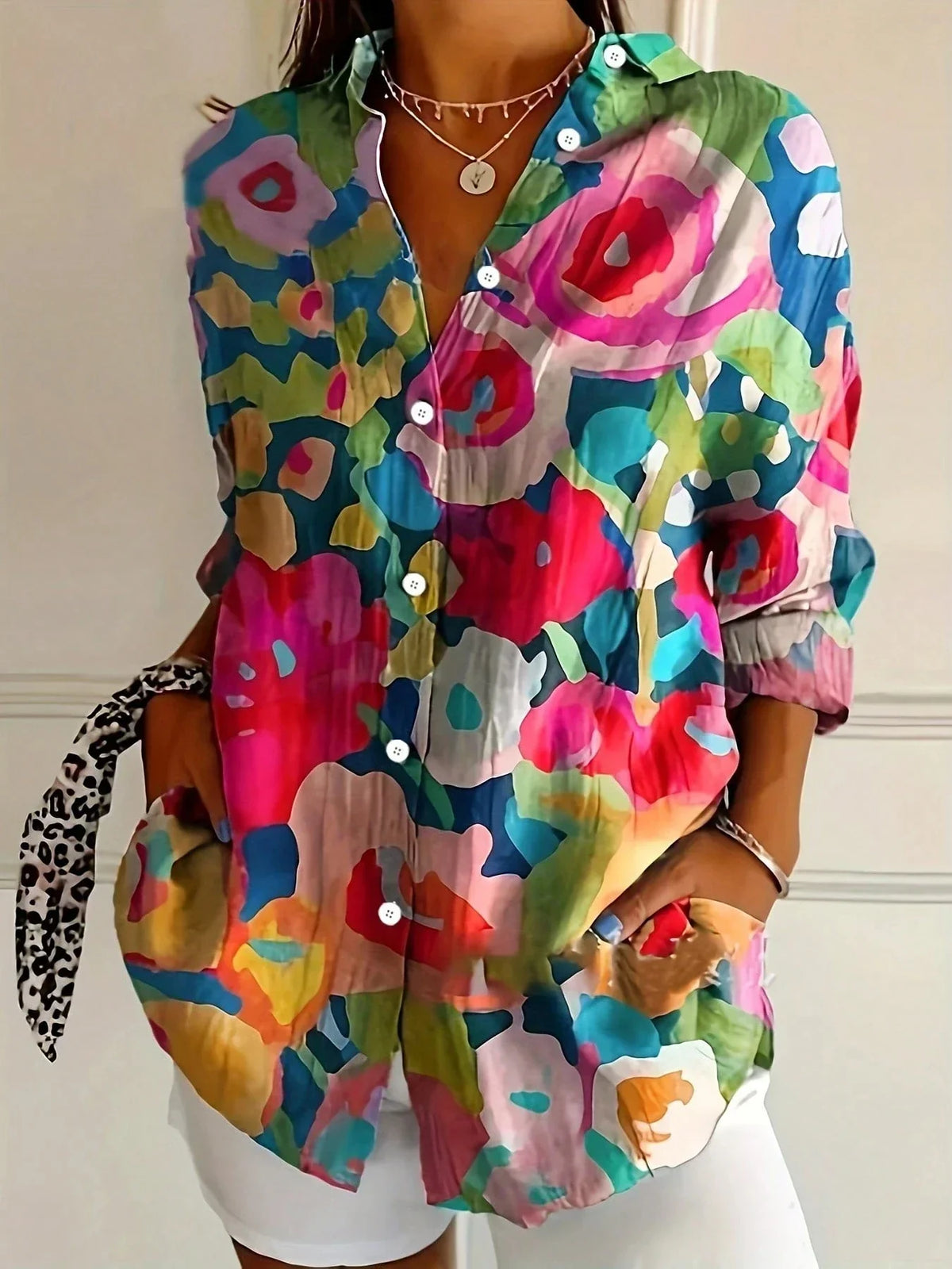 Terri | Colourful Blouse with Playful Print for Women