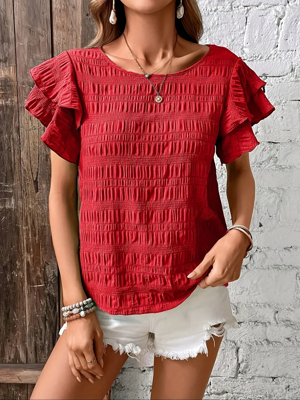 Charmaine | Light &amp; Breezy Blouse with Playful Ruffles for Women