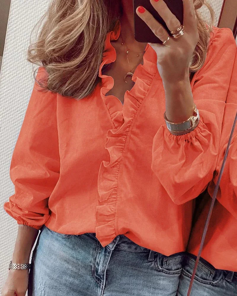 Enola | Feminine Blouse with Playful Ruffles for Women