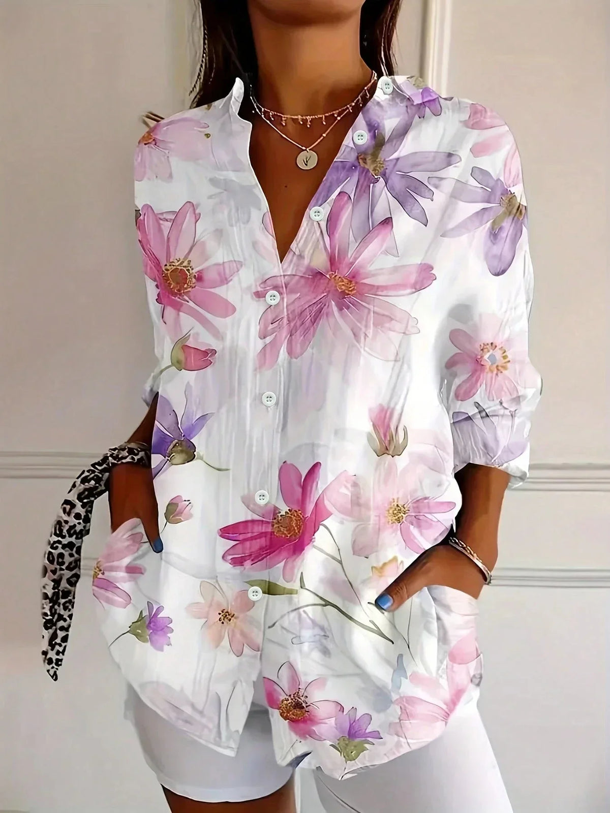 Terri | Colourful Blouse with Playful Print for Women