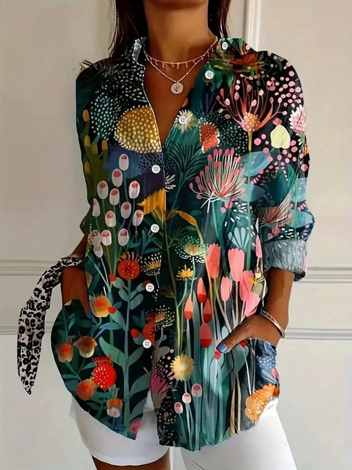 Terri | Colourful Blouse with Playful Print for Women