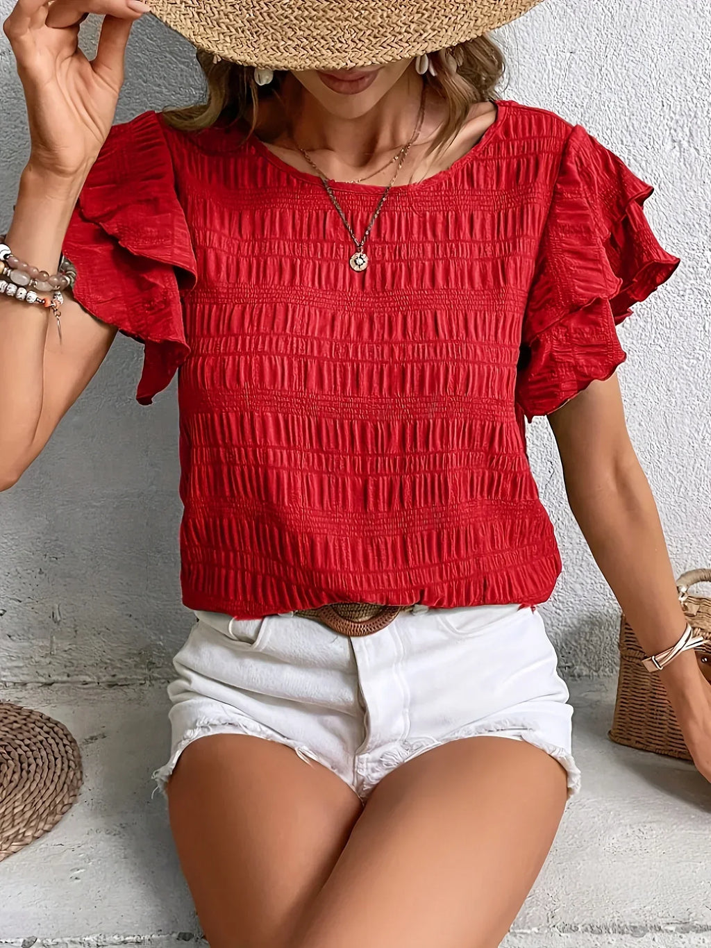 Charmaine | Light &amp; Breezy Blouse with Playful Ruffles for Women