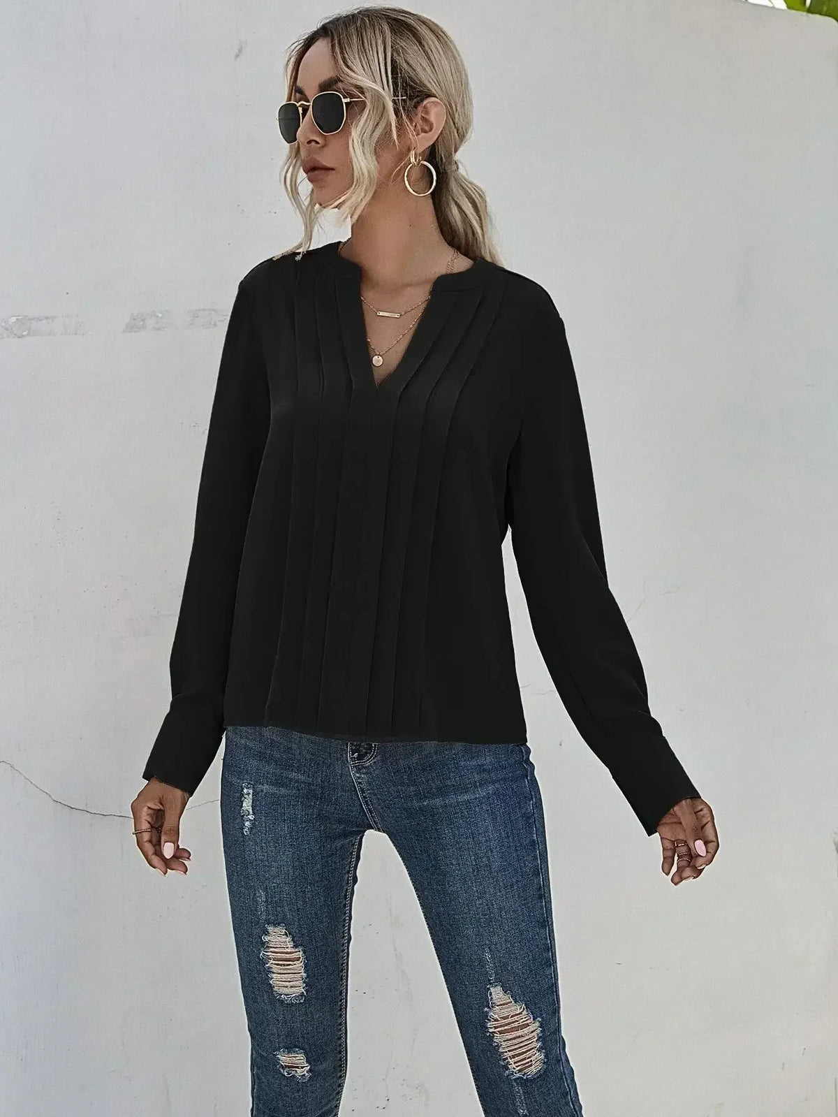 Seona | Elegant Pleated Blouse for Women