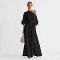 Sophia | One Shoulder Linen Maxi Two-Piece Set