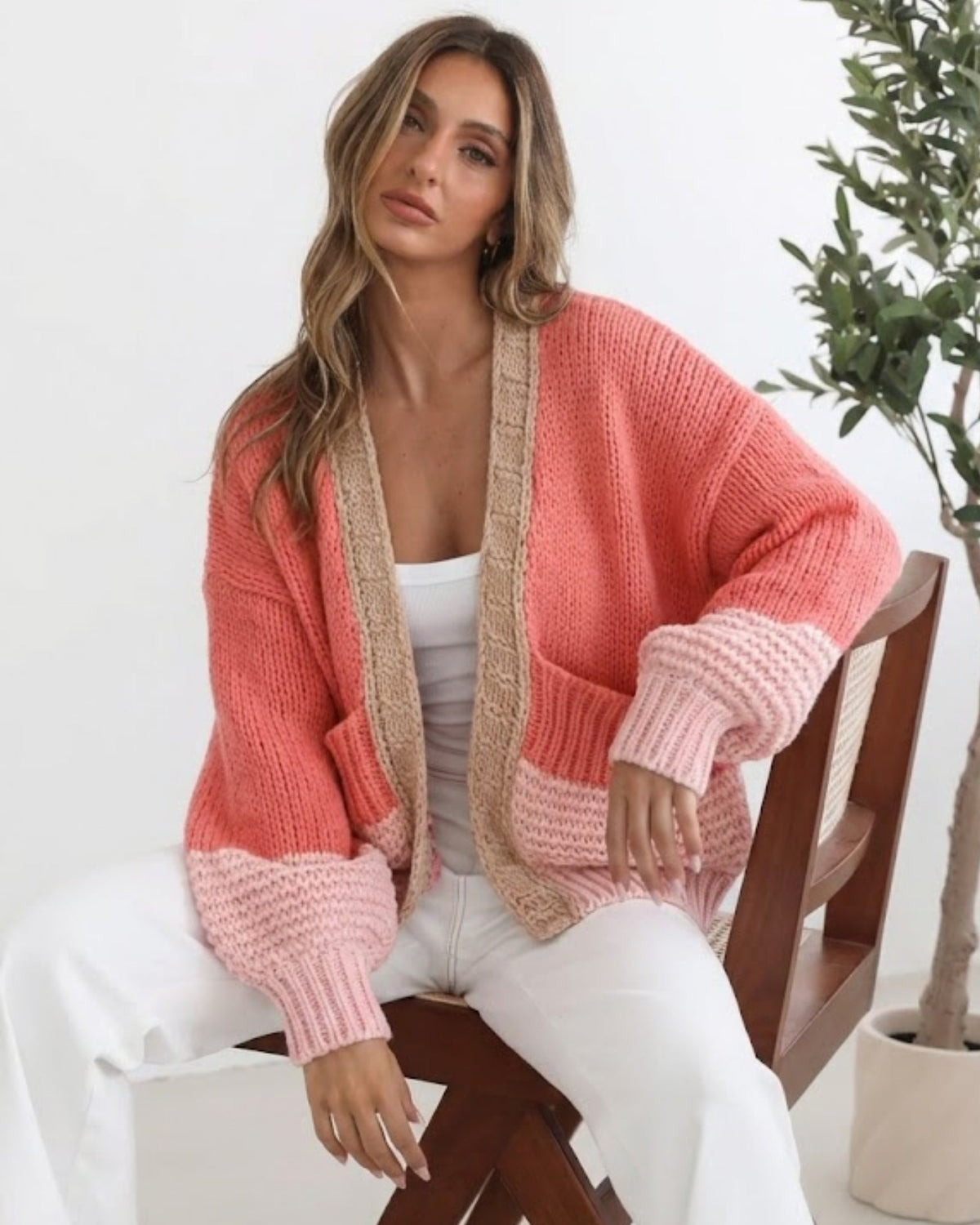 Liliana | Peach Cardigan for Women