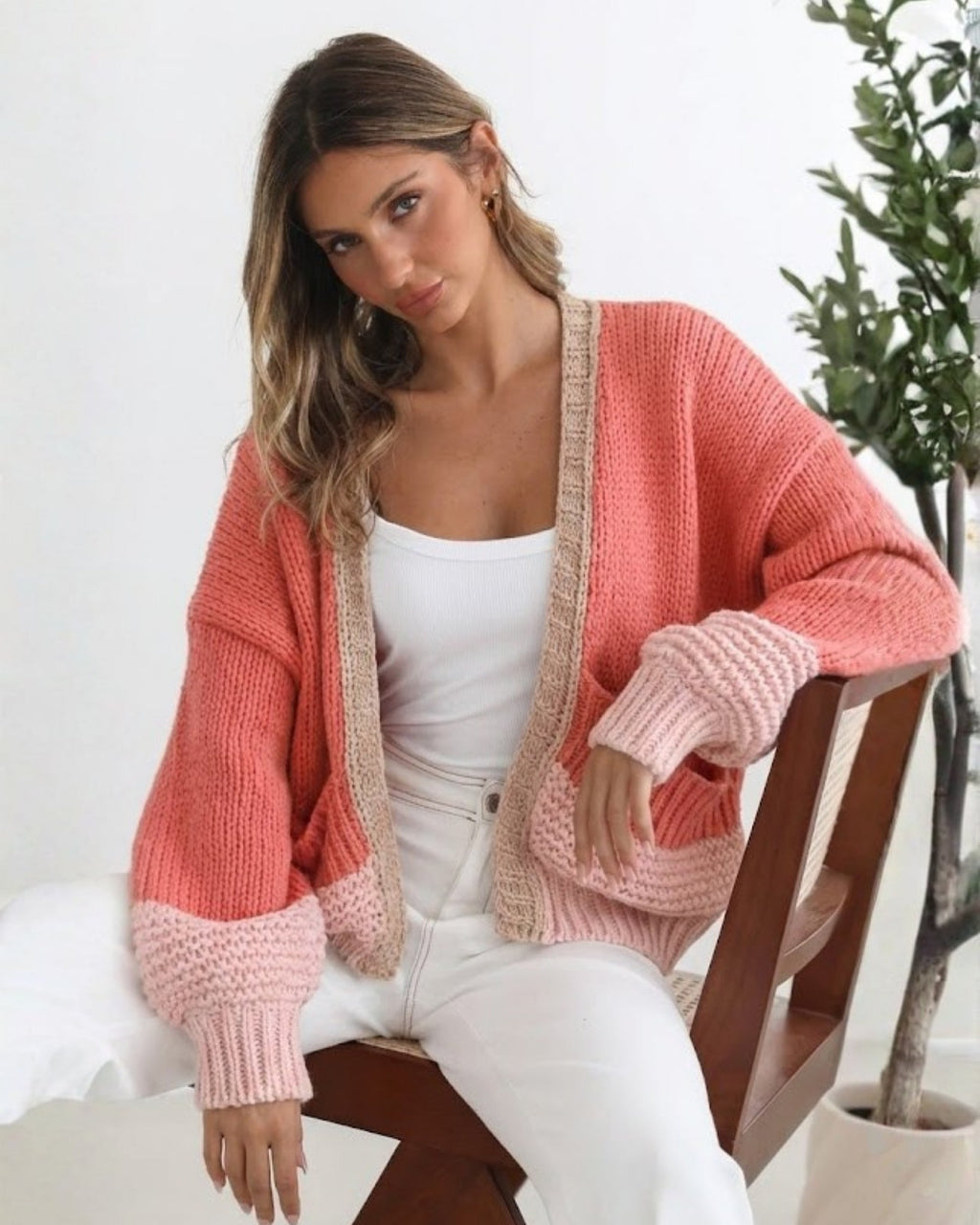 Liliana | Peach Cardigan for Women