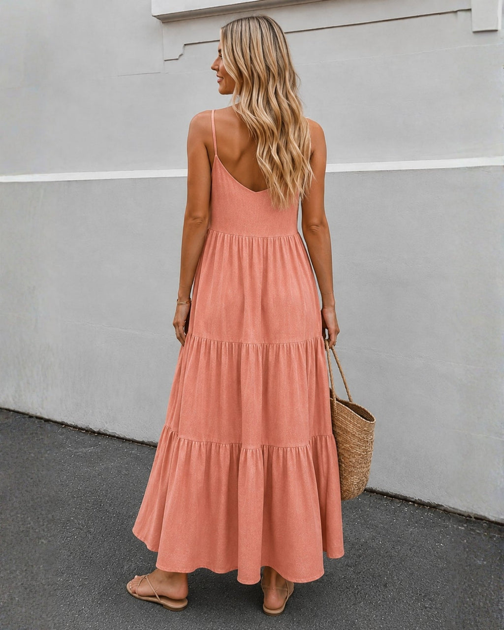 Cecilia | Rust Midi Dress