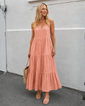 Cecilia | Rust Midi Dress