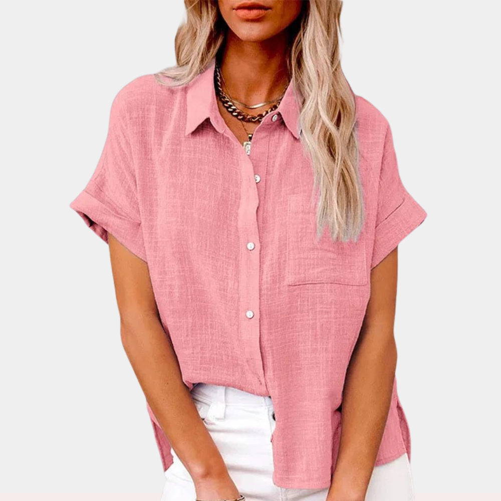 Flavie | Lightweight Shirt with Front Pocket for Women