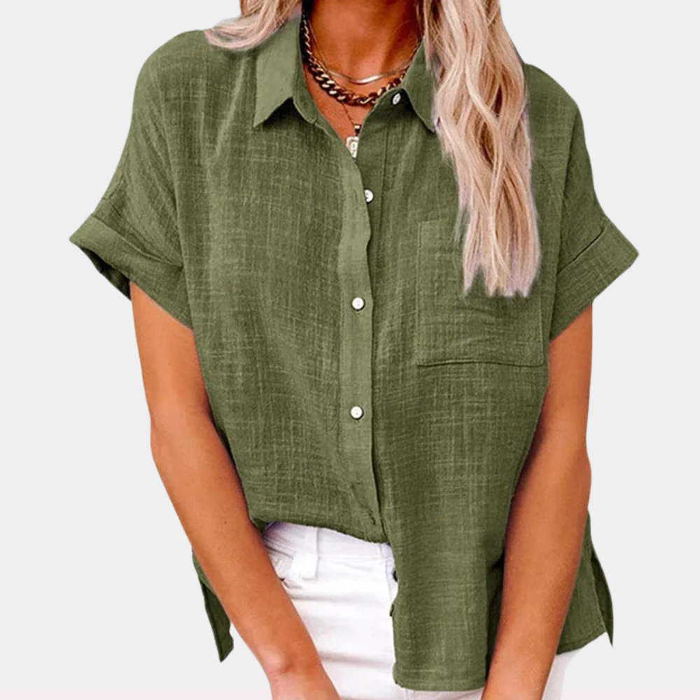 Flavie | Lightweight Shirt with Front Pocket for Women