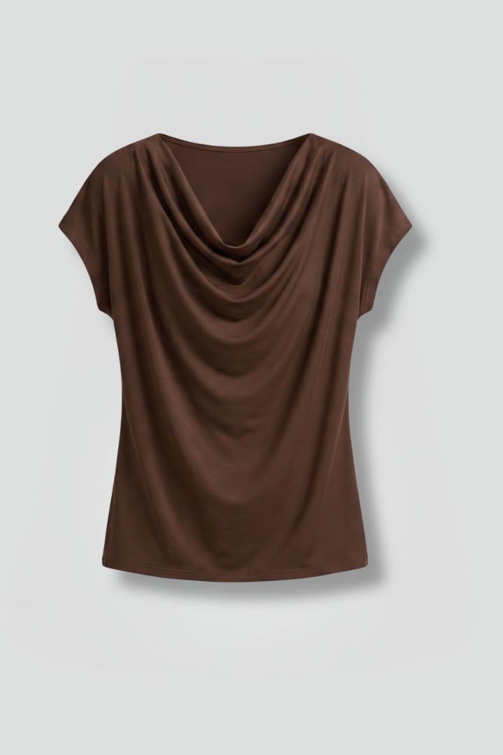 Jemima | Draped Cowl Neck Blouse in Eight Colours