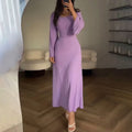 Veronica | Ribbed Knit Maxi Dress