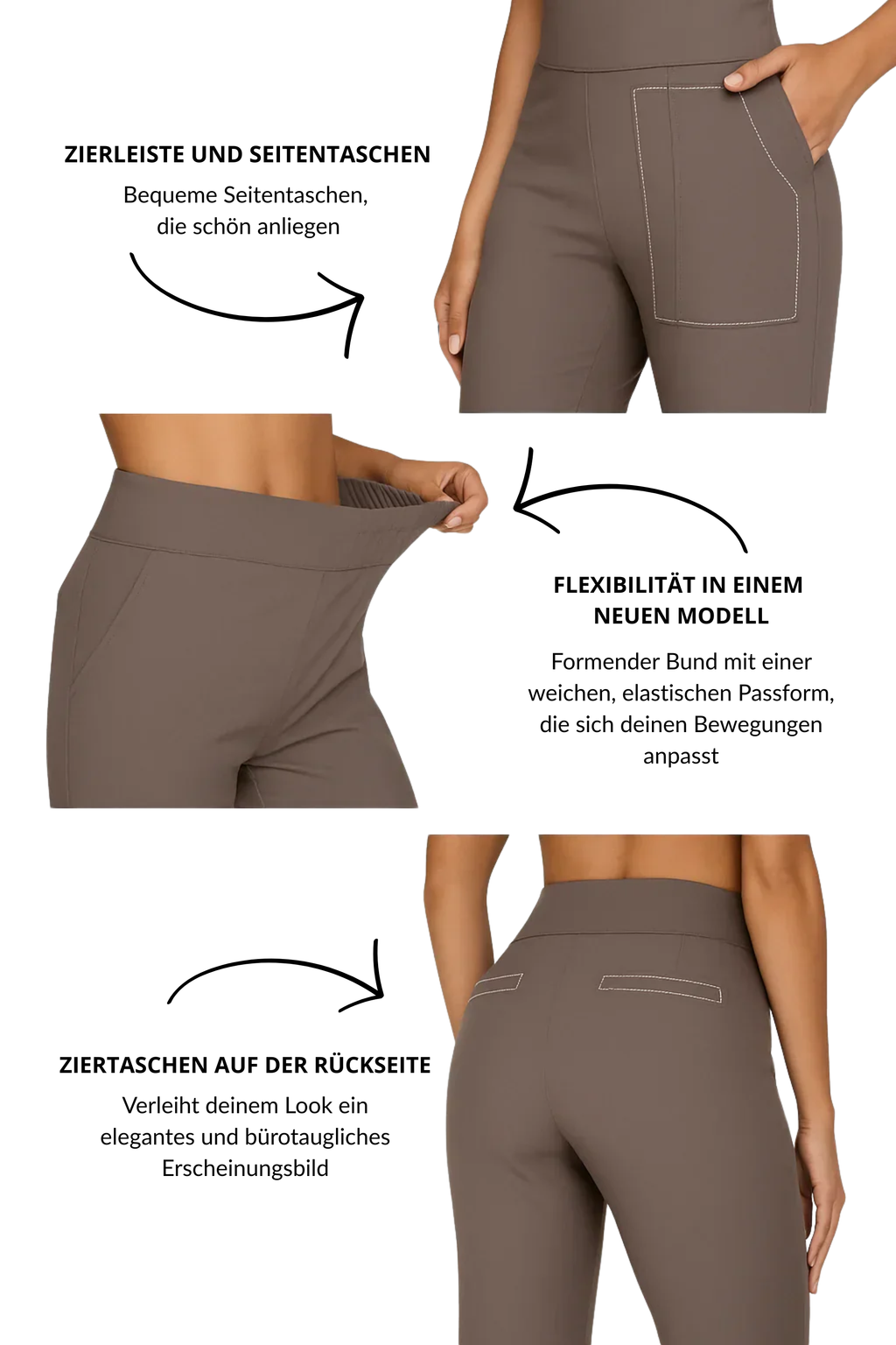 Lambrini | Linen Comfort Trousers for Women