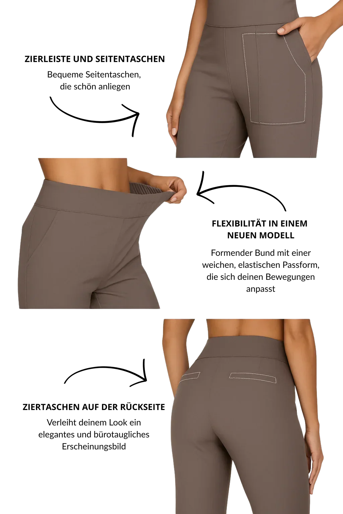 Lambrini | Linen Comfort Trousers for Women