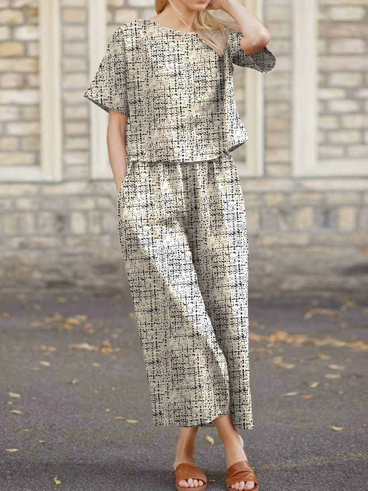 Maristella | Print Pocket Two-Piece Set for Women