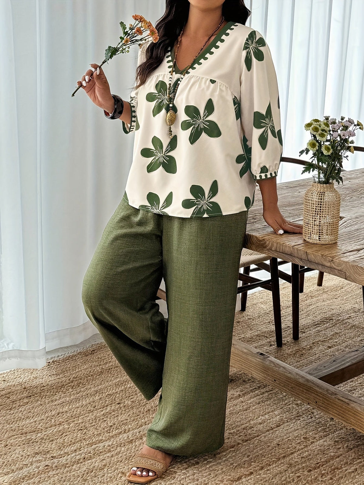 Verina | Relaxed Floral Two-Piece Set for Women