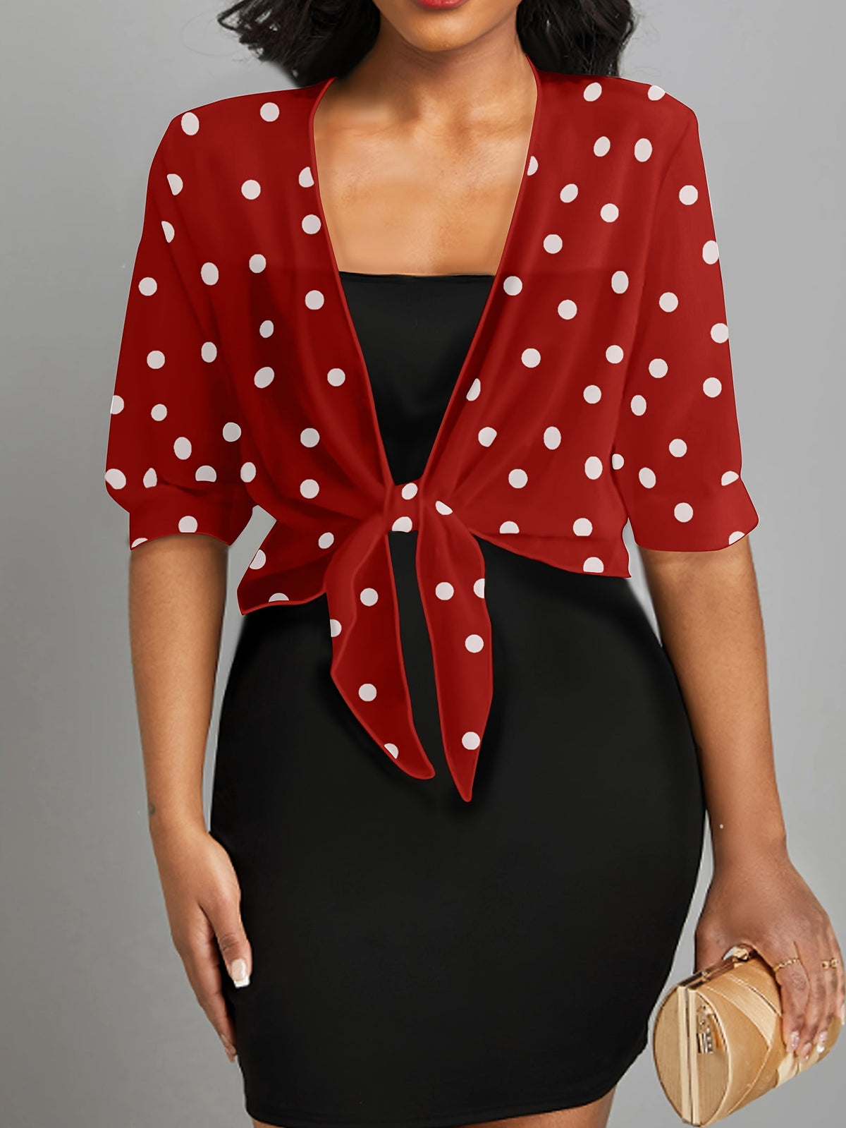 Cinzia | Polka Dot Tie Blouse for Women