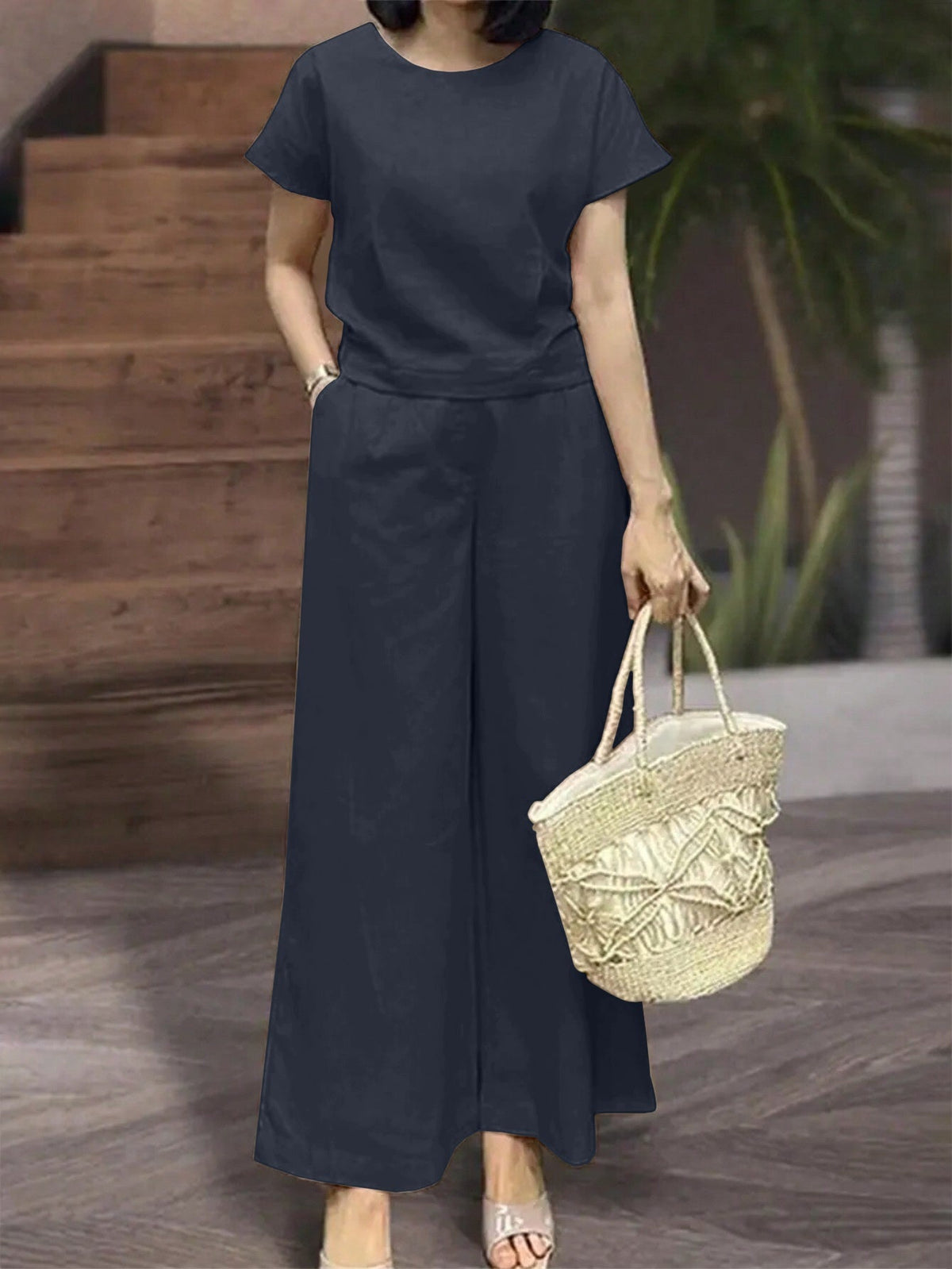 Nadia | Pocket Wide-Leg Set for Women