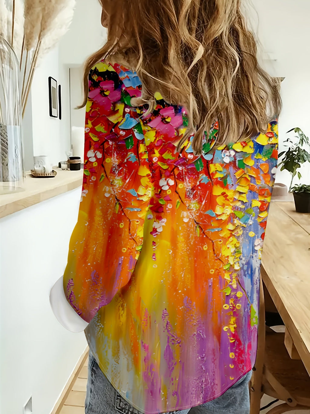 Yolande | Floral Print Button-Up Blouse for Women