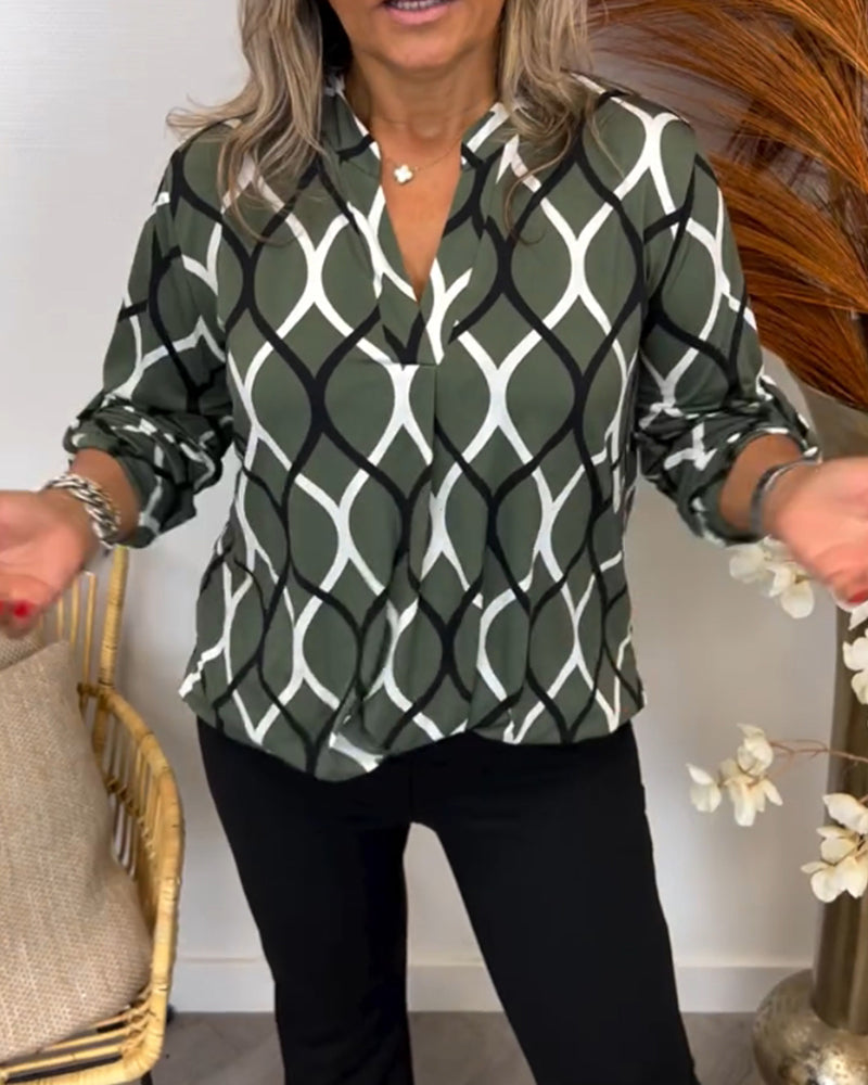Marianthi | Casual Long-Sleeve Printed Blouse for Women