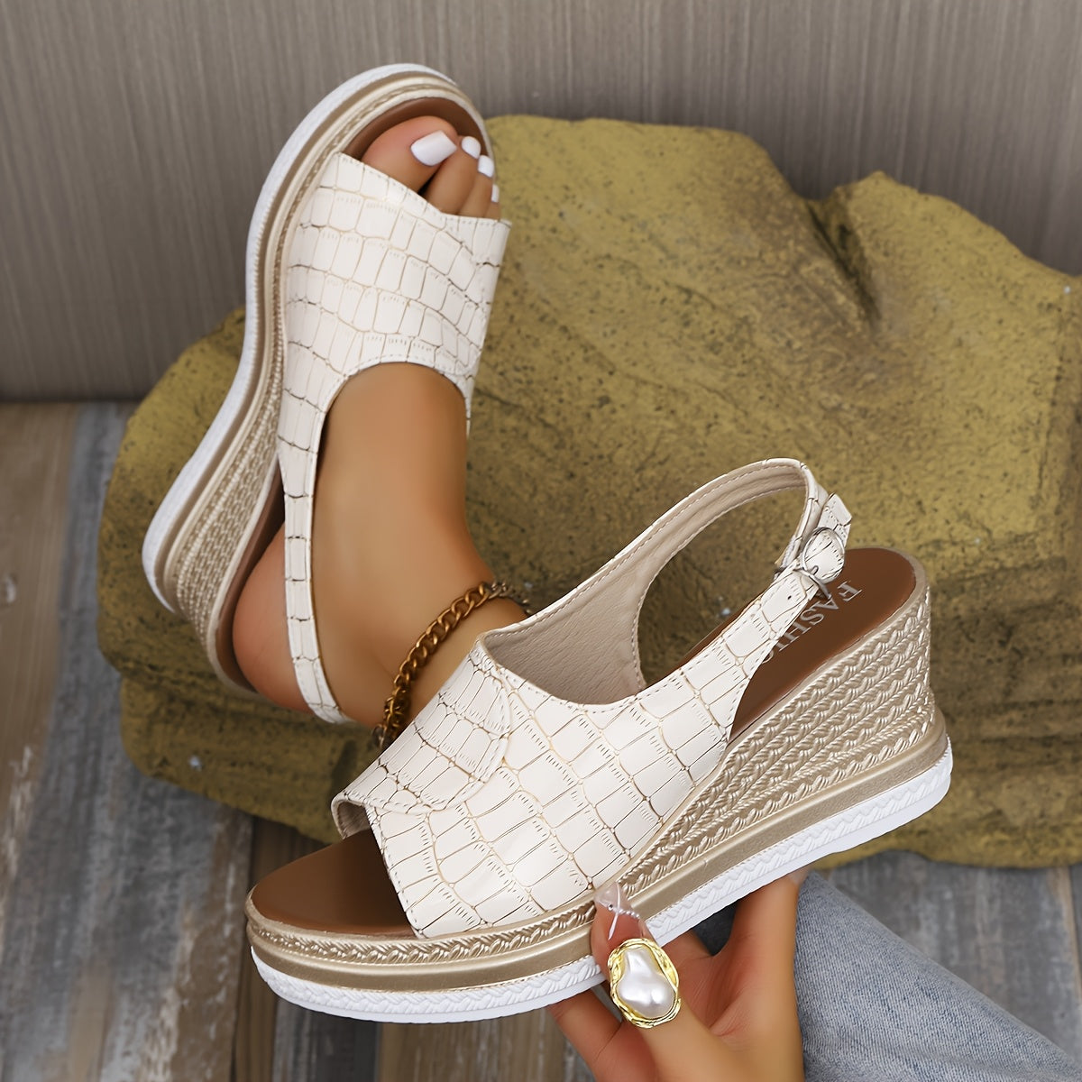 Lourdes | Mediterranean-Inspired Wedge Sandals for Women