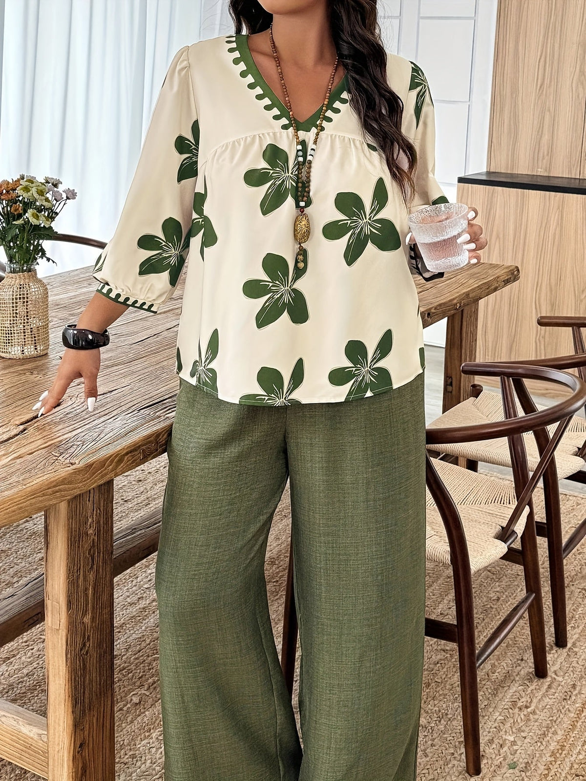 Verina | Relaxed Floral Two-Piece Set for Women