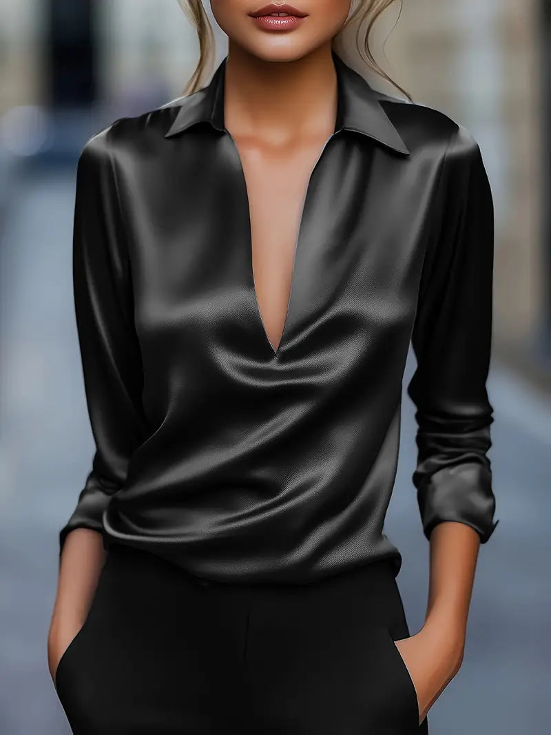 Eliane | Premium V-Neck Blouse for Women