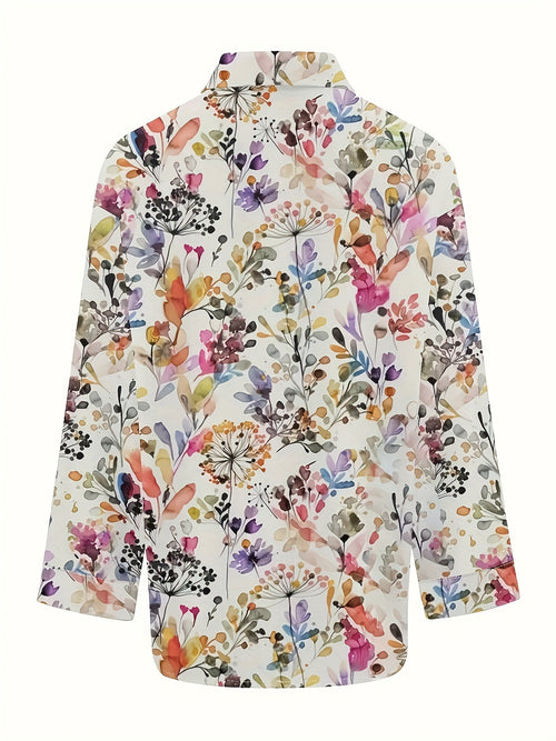 Benedita | Floral Long Sleeve Shirt for Women