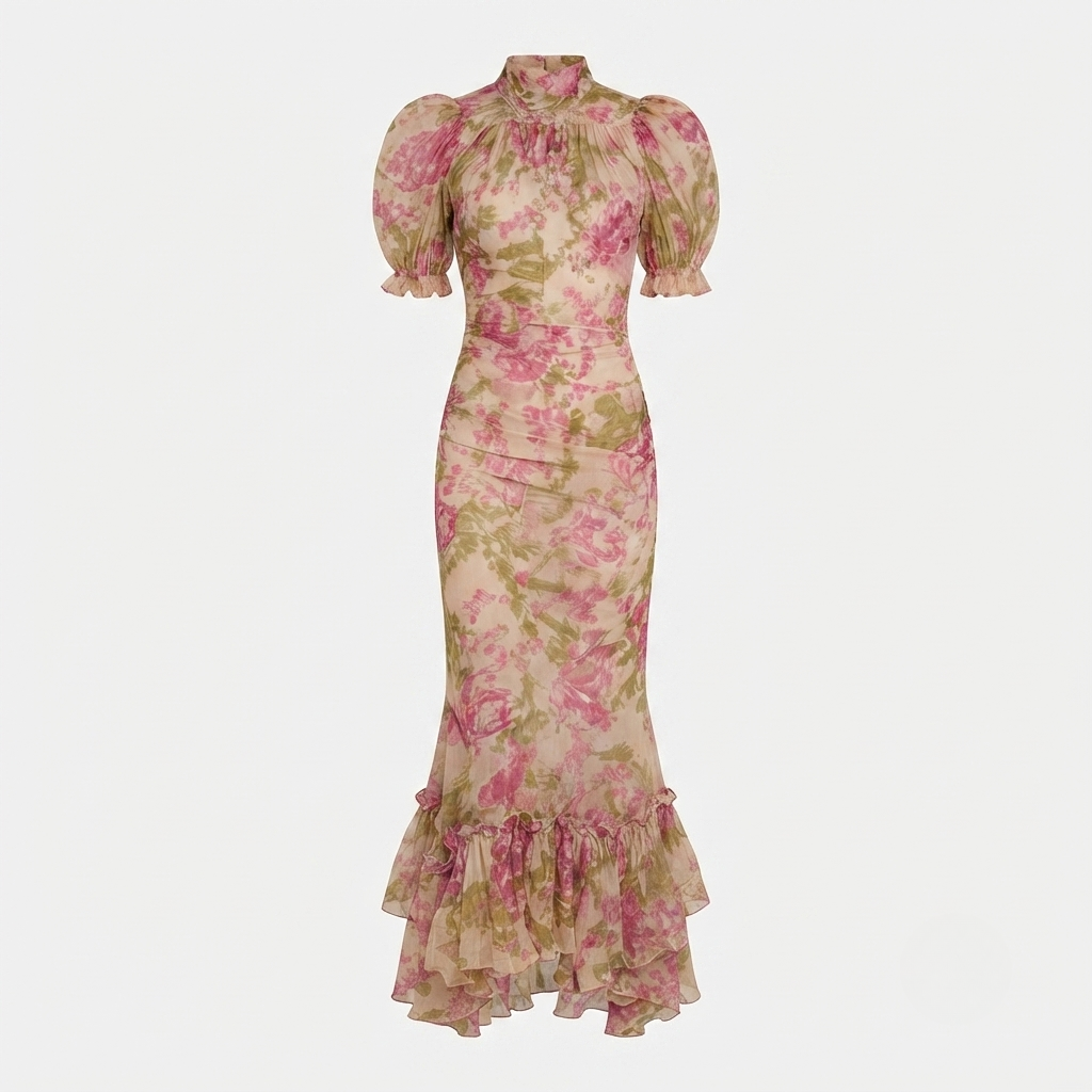 Charlotte | Floral Mermaid Maxi Dress