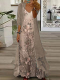 Carlotta | Floral Maxi Dress & Open Cardigan Set for Women