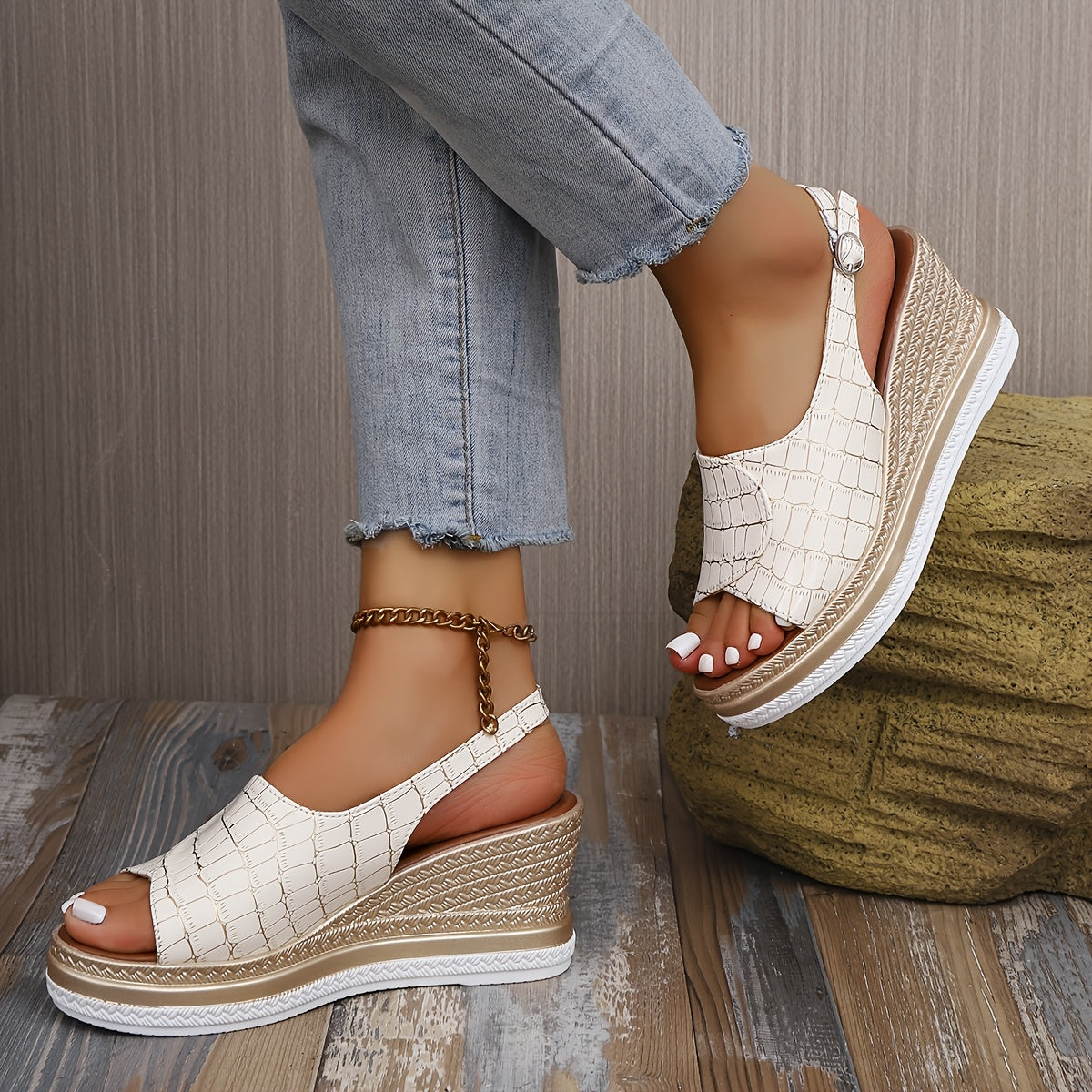 Lourdes | Mediterranean-Inspired Wedge Sandals for Women