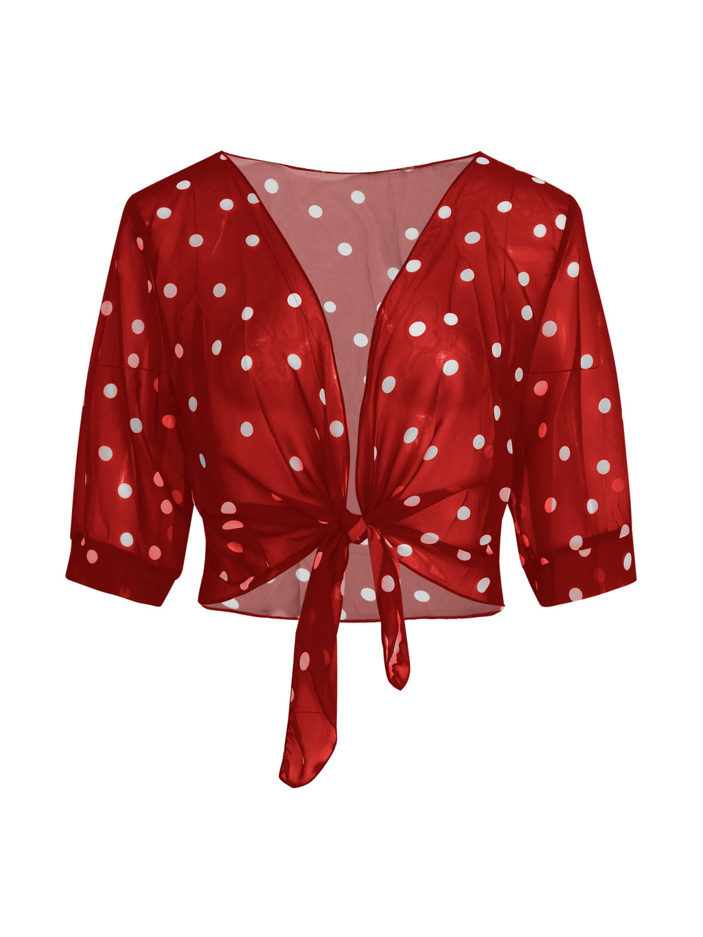 Cinzia | Polka Dot Tie Blouse for Women