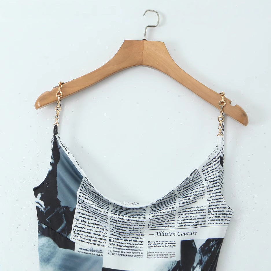 Brooke | Strapless Asymmetric Mini Dress with Printed Design